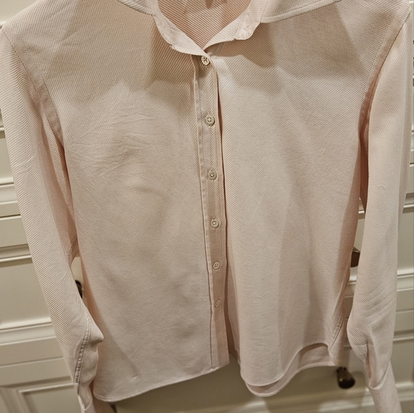 Pretty soft pink gorgeous cotton shirt button down - Picture 4 of 5